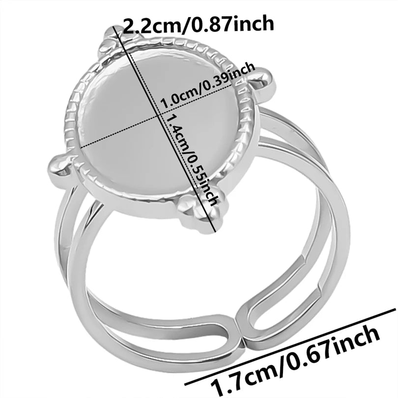 AURA Irregular chrome ring