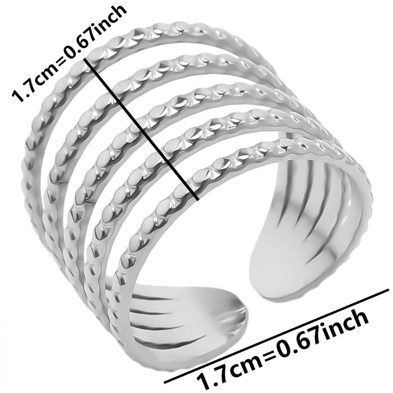 AURA Irregular chrome ring