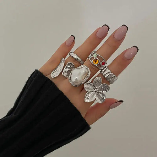 AURA blossom Ring set