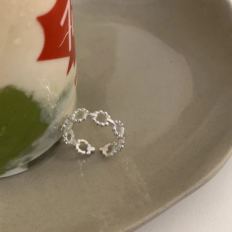 Aura pearl  sterling silver rings