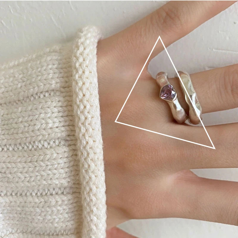 Aura pearl  sterling silver rings