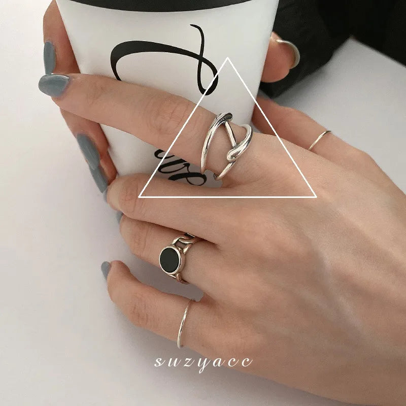Aura pearl  sterling silver rings