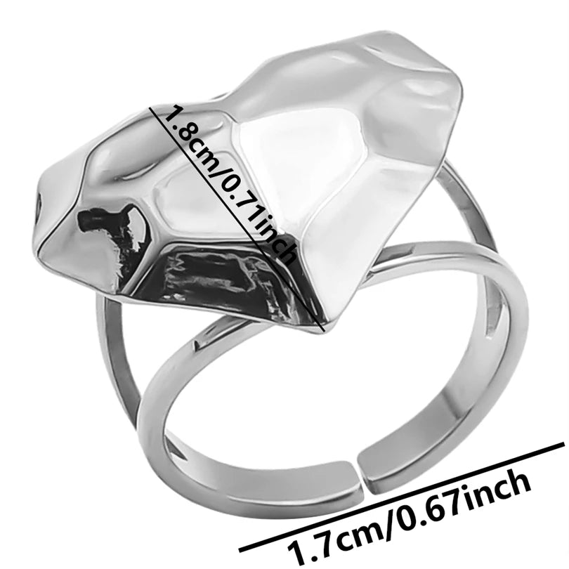 AURA Irregular chrome ring