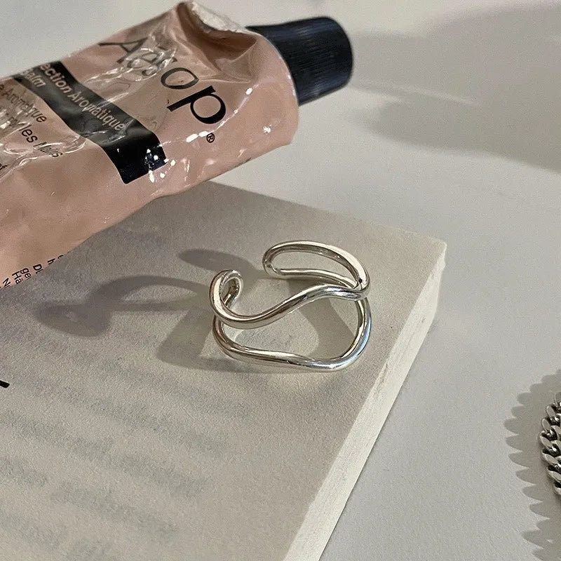 Aura pearl  sterling silver rings