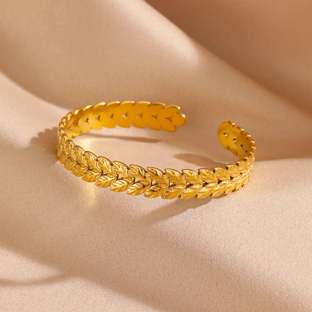 316L Stainless Steel Shell Starfish Bangles for Women Fashion Gold Silver Color Cuff Bangle Bracelet Femme Aesthetic Jewelry