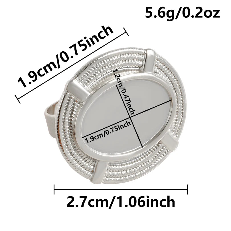AURA Irregular chrome ring