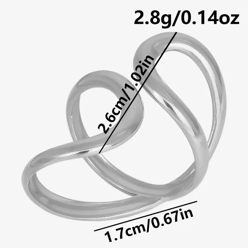 AURA Irregular chrome ring