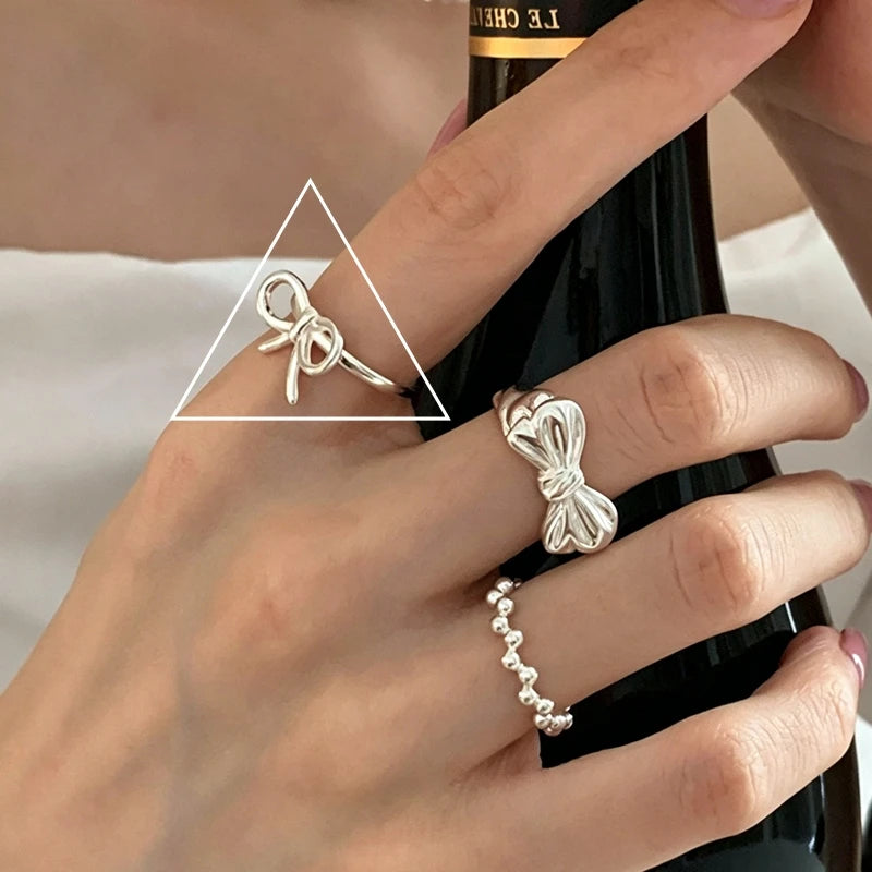 Aura pearl  sterling silver rings