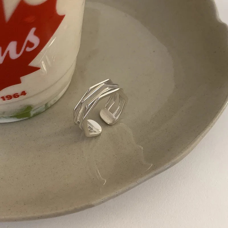 Aura pearl  sterling silver rings