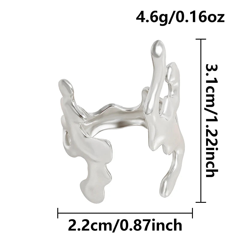 AURA Irregular chrome ring