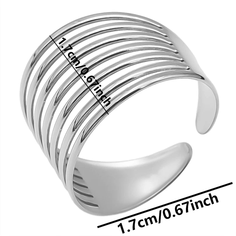 AURA Irregular chrome ring