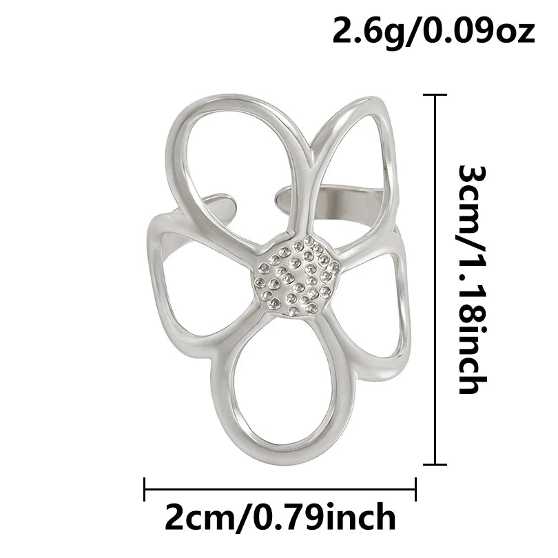 AURA Irregular chrome ring