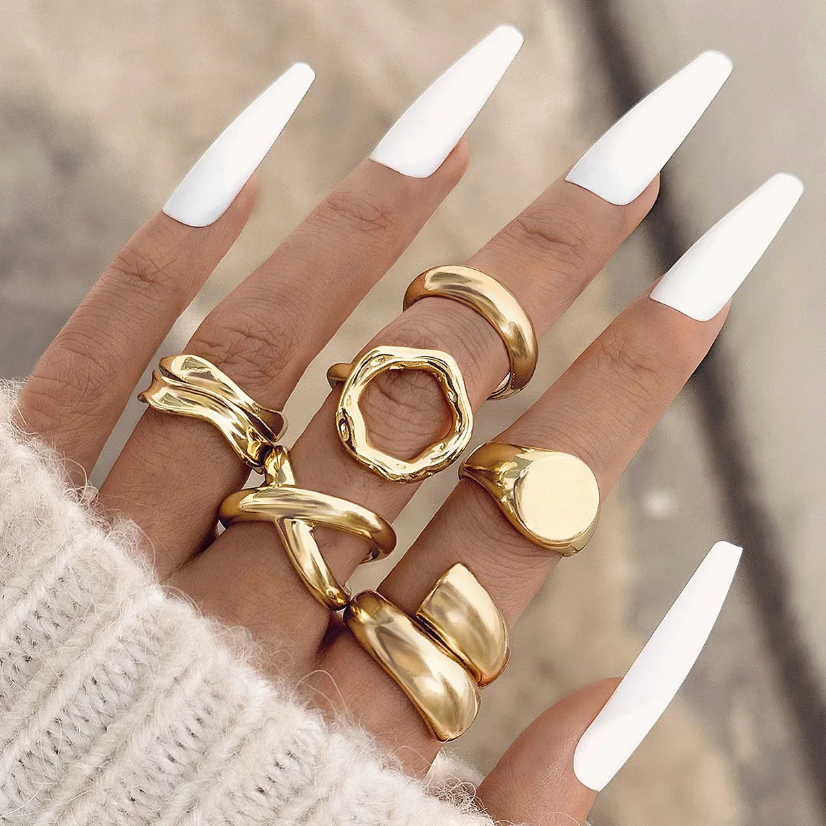 AURA blossom Ring set