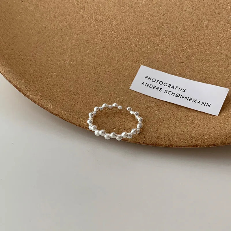 Aura pearl  sterling silver rings