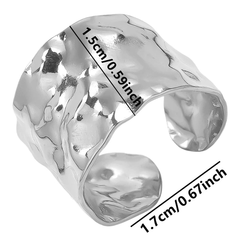 AURA Irregular chrome ring