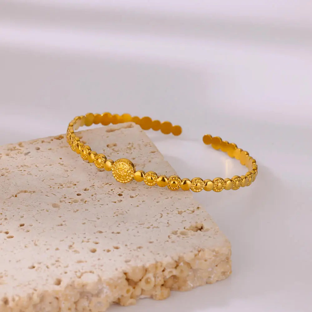 316L Stainless Steel Shell Starfish Bangles for Women Fashion Gold Silver Color Cuff Bangle Bracelet Femme Aesthetic Jewelry