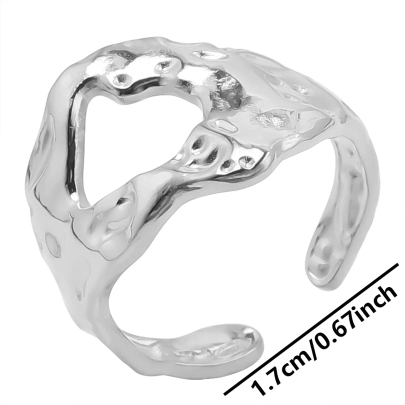 AURA Irregular chrome ring