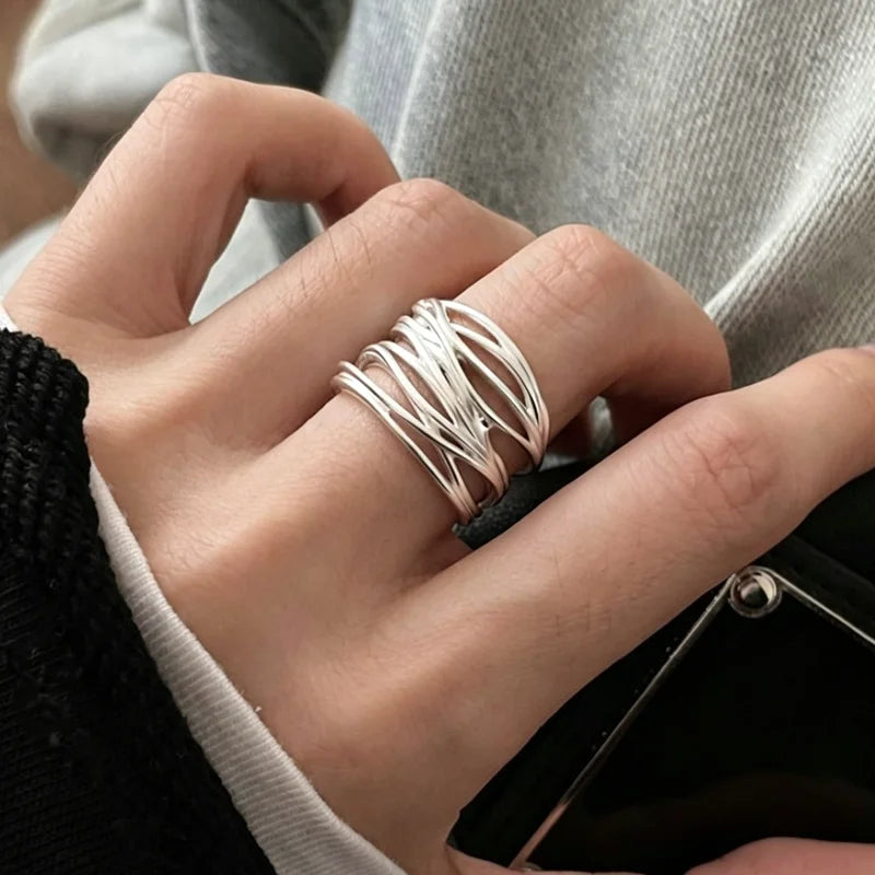 Aura pearl  sterling silver rings