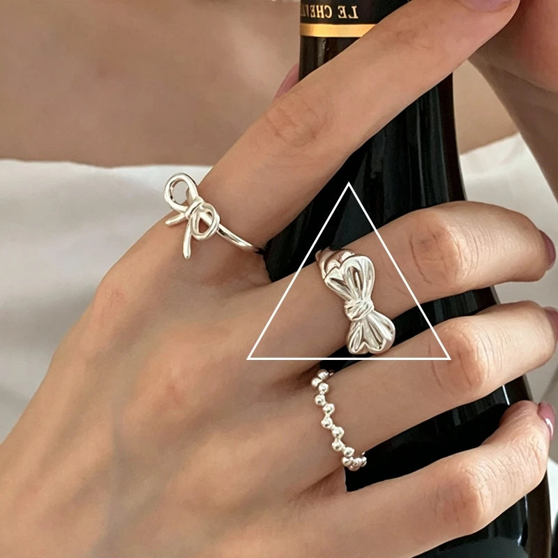 Aura pearl  sterling silver rings