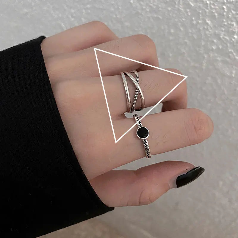 Aura pearl  sterling silver rings