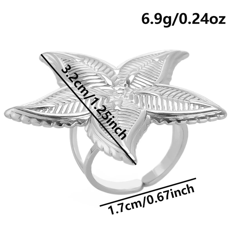 AURA Irregular chrome ring