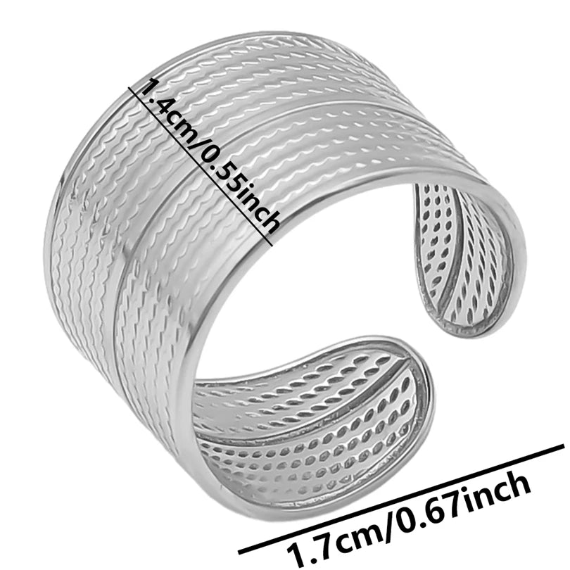 AURA Irregular chrome ring