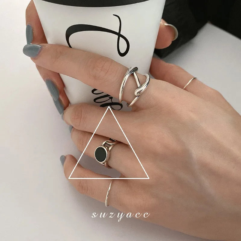 Aura pearl  sterling silver rings