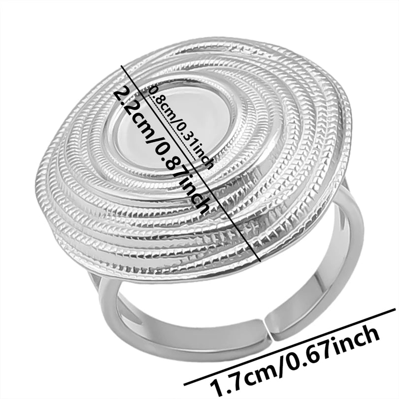 AURA Irregular chrome ring