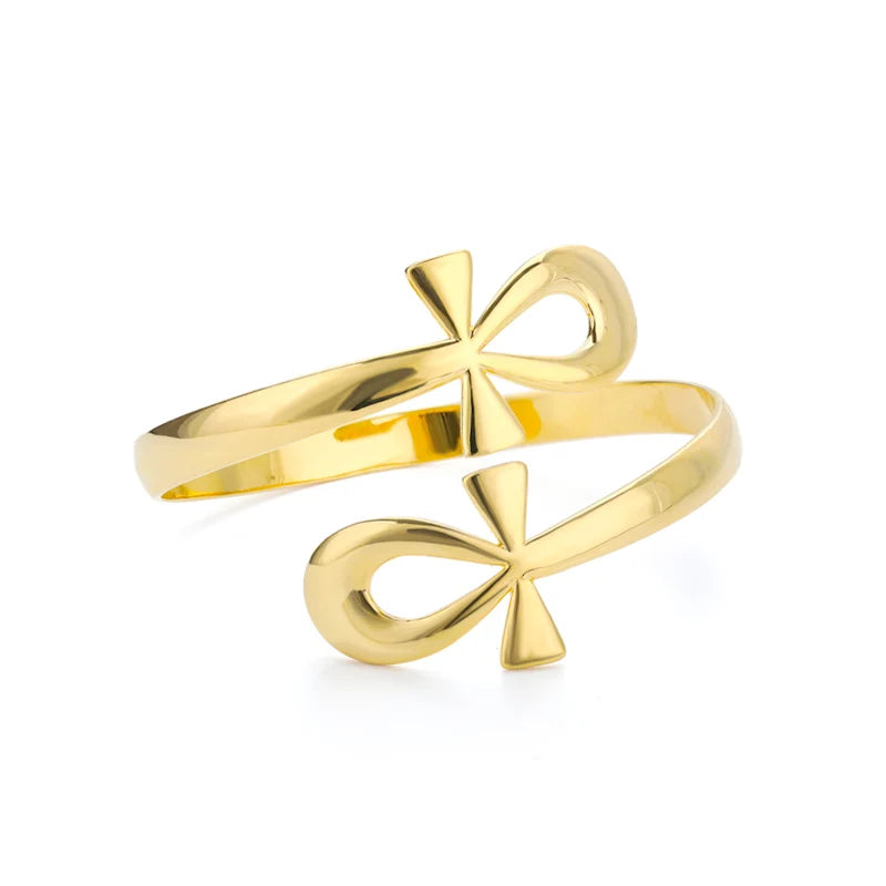 Flower Cuff Bracelet Bangle for Women Gold Color Flora Stainless Steel Bangles Casting Aesthetic Couple Wrist Jewelry pulseras