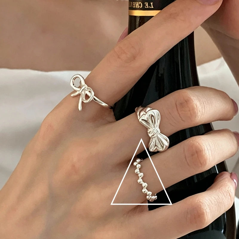 Aura pearl  sterling silver rings