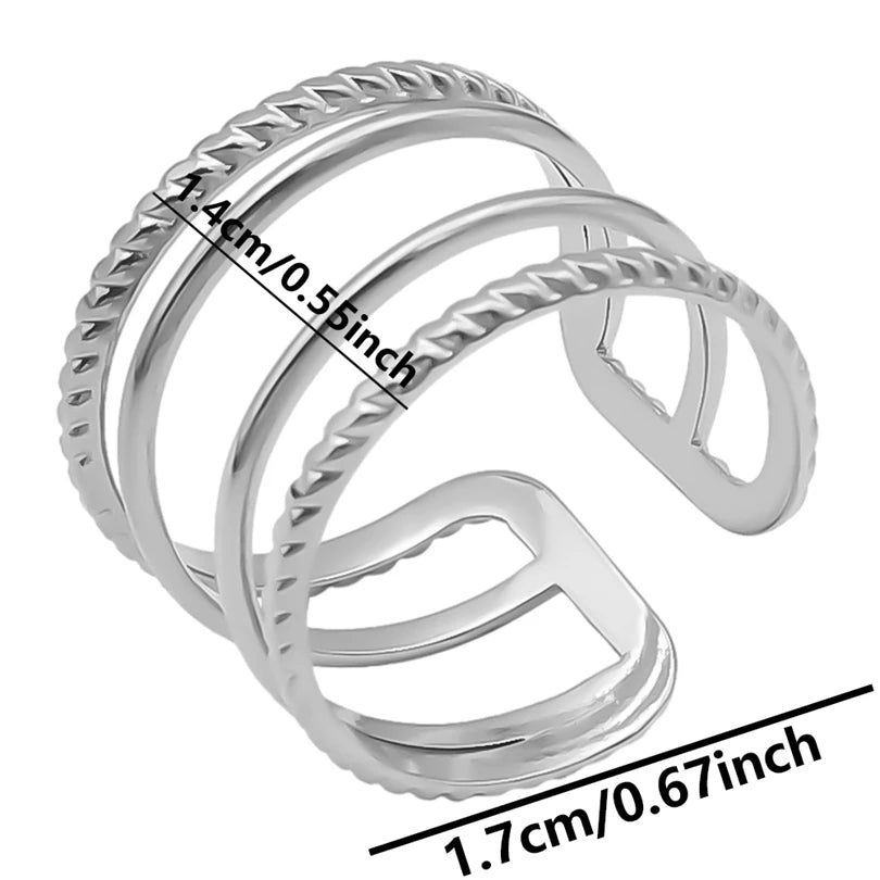 AURA Irregular chrome ring