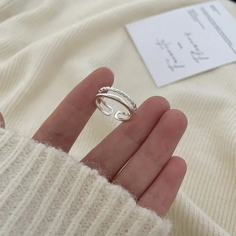 Aura pearl  sterling silver rings