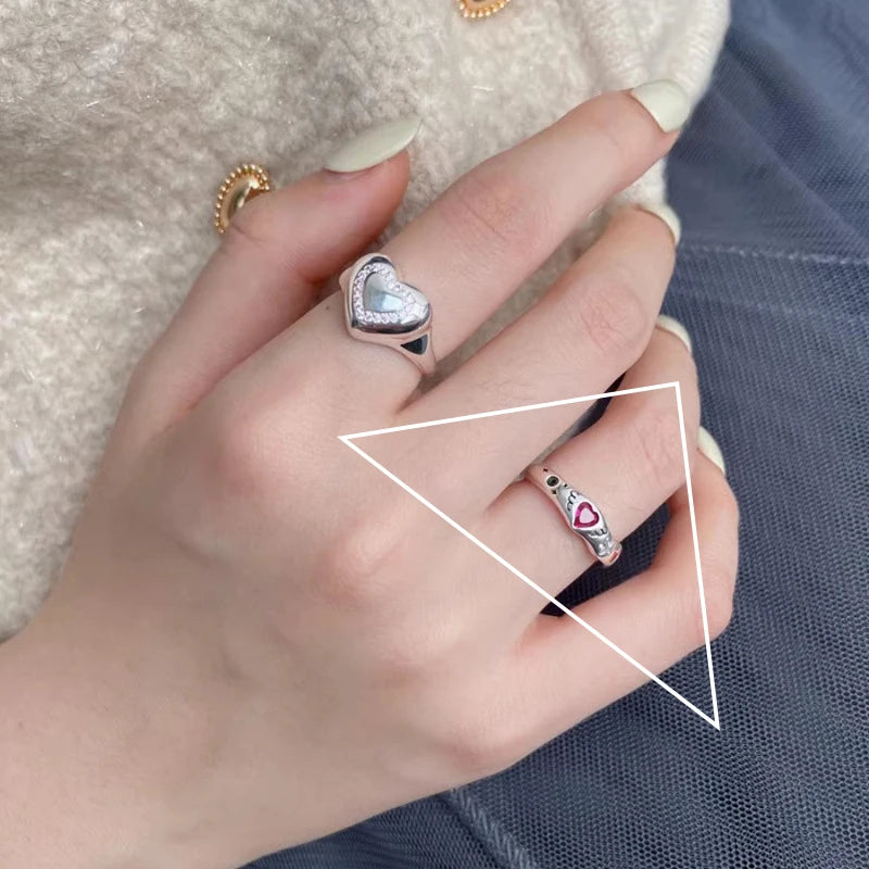 Aura pearl  sterling silver rings