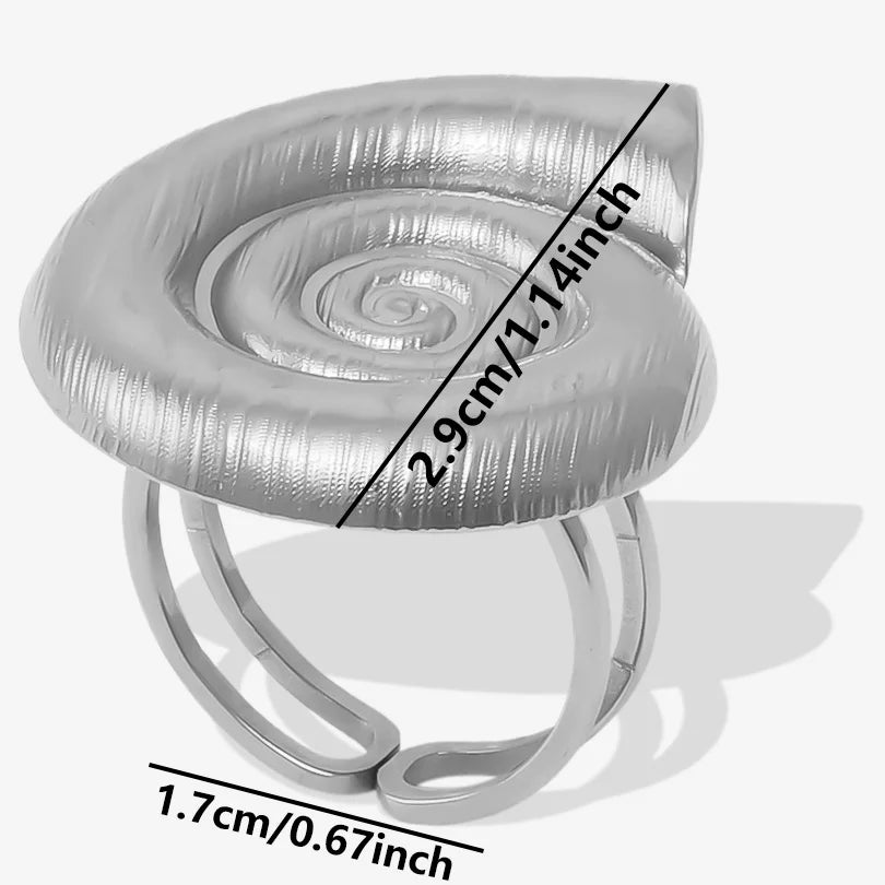 AURA Irregular chrome ring