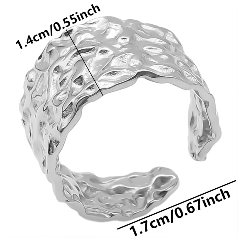 AURA Irregular chrome ring