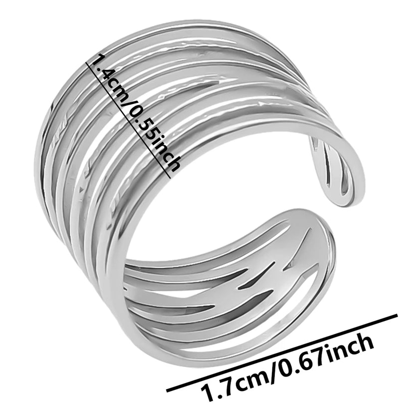 AURA Irregular chrome ring