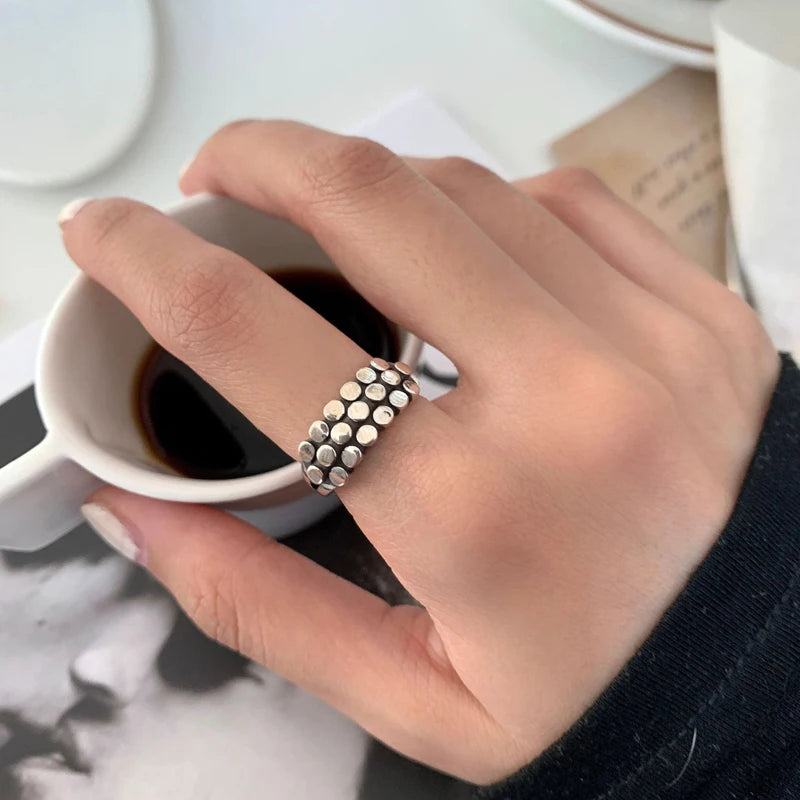 Aura pearl  sterling silver rings