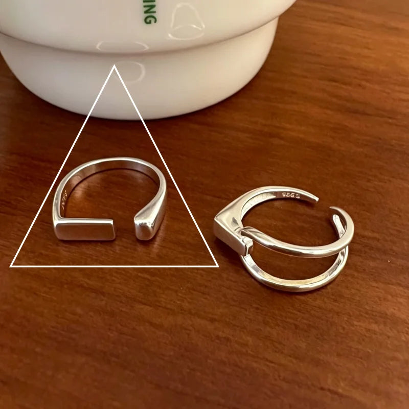 Aura pearl  sterling silver rings