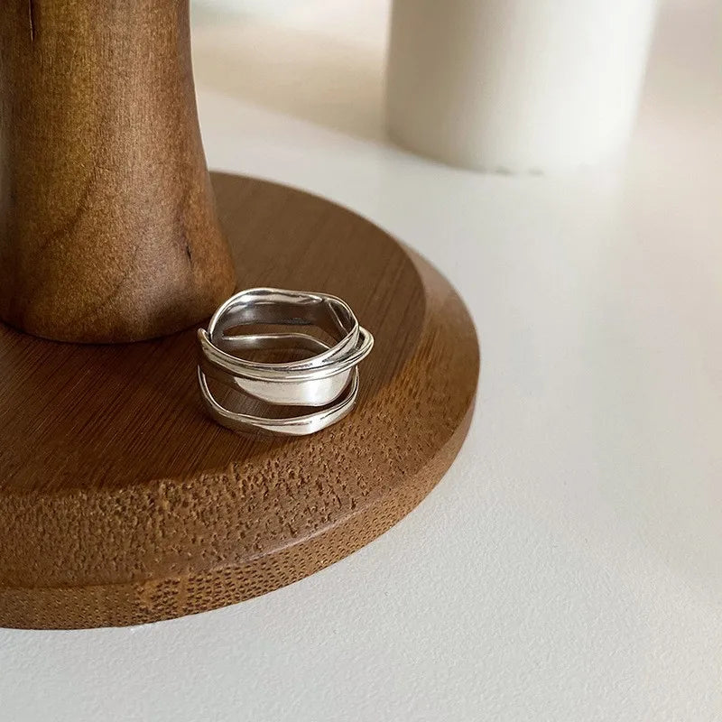 Aura pearl  sterling silver rings