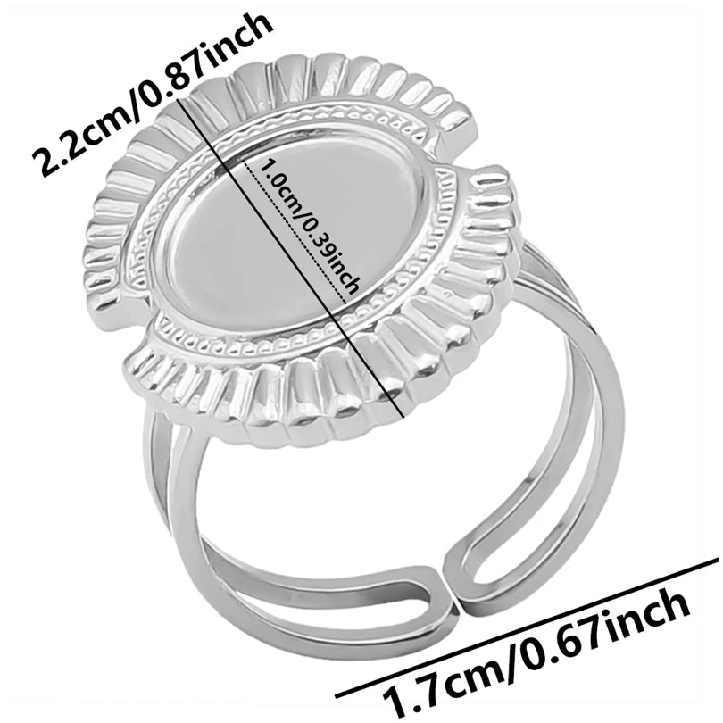 AURA Irregular chrome ring