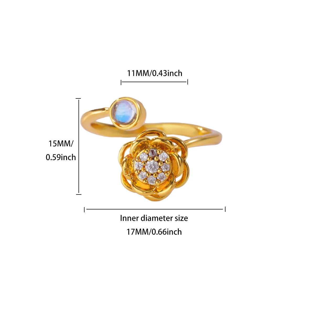 Celestal spinner ring
