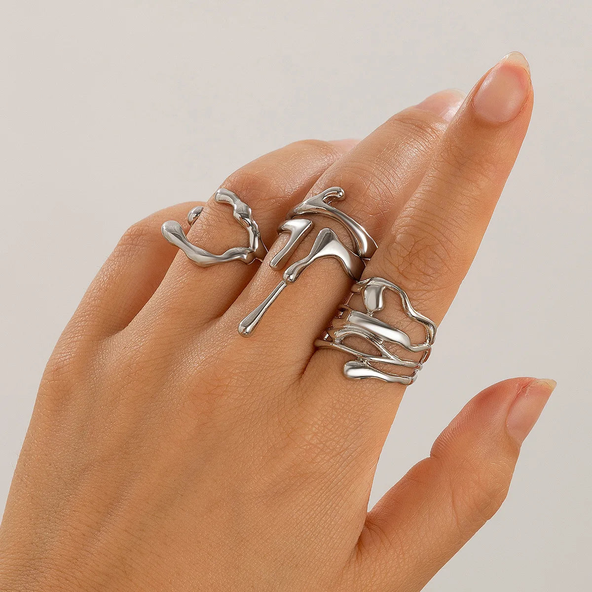 AURA blossom Ring set