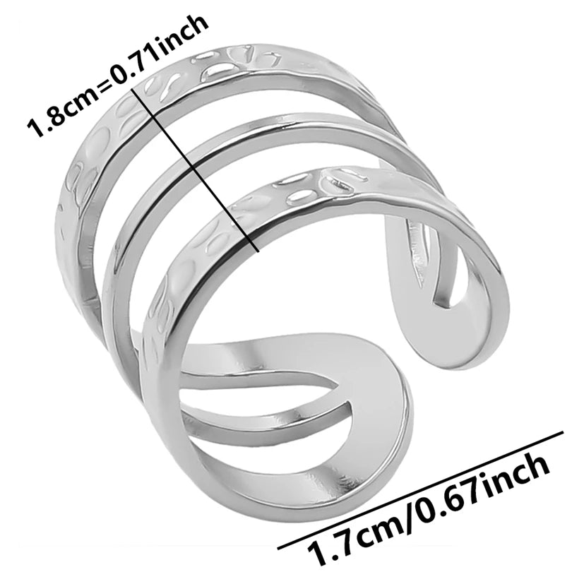 AURA Irregular chrome ring