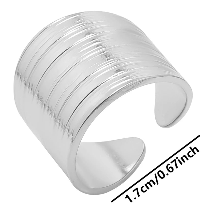 AURA Irregular chrome ring