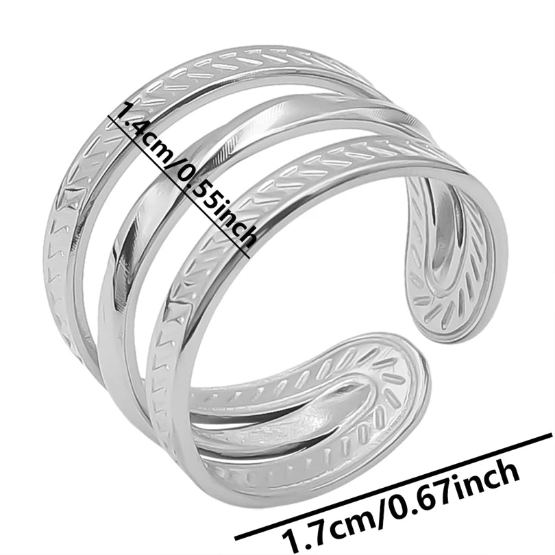 AURA Irregular chrome ring