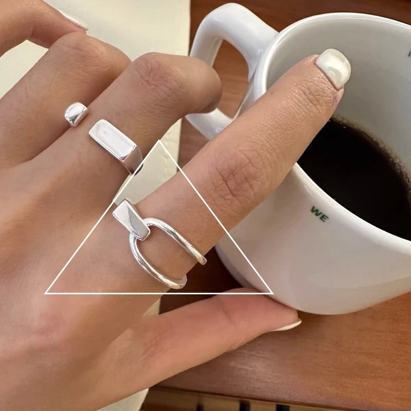 Aura pearl  sterling silver rings