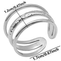 1Pc No Fade Goth Geometric Textured Chunky Heart Open Rings Punk Irregular Cabochon Conch Shell Stackable Women Anillos Jewelry