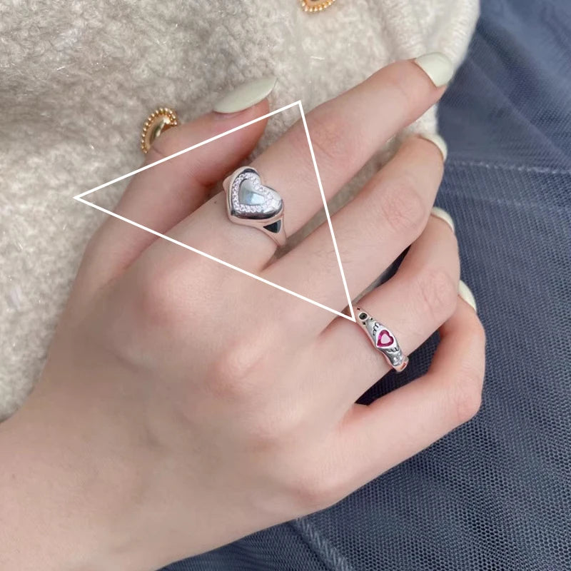 Aura pearl  sterling silver rings
