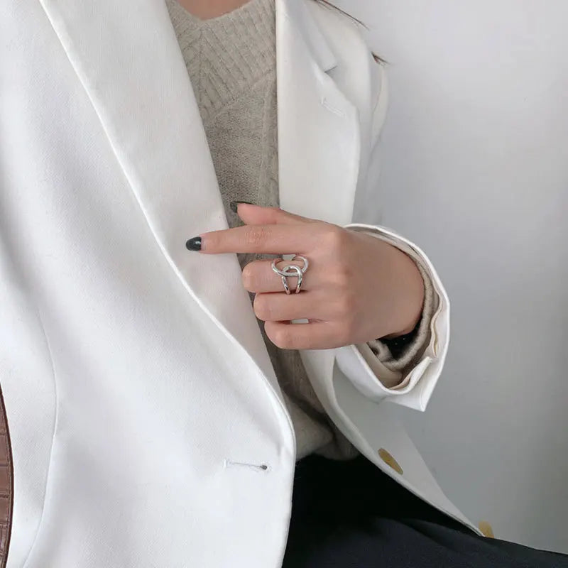 Aura pearl  sterling silver rings