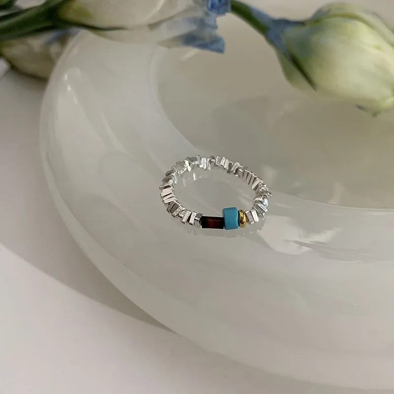 Aura pearl  sterling silver rings